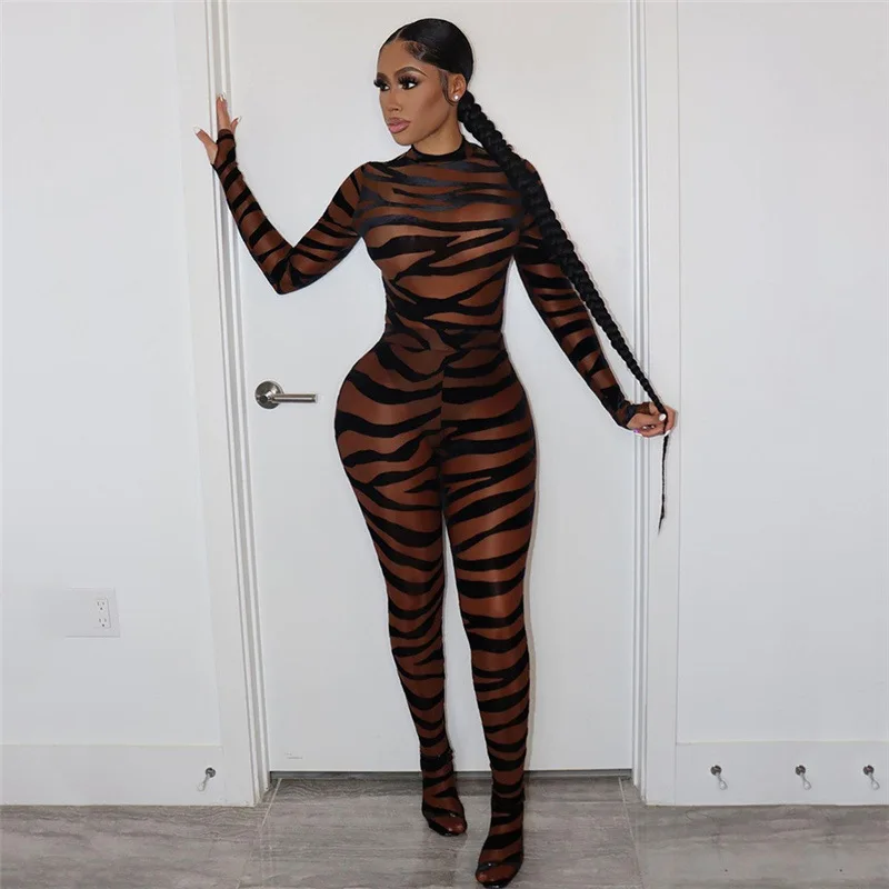 tiger mesh jumpsuit