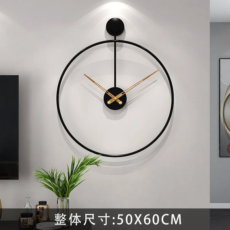 Minimalist Decorative Metal Circle Wall Clock For Home Garden Oem
