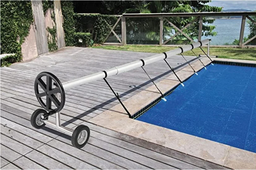 Aluminum Solar Swimming Inground Pool Cover Reel Set up to 18Feet Wide X 40Feet