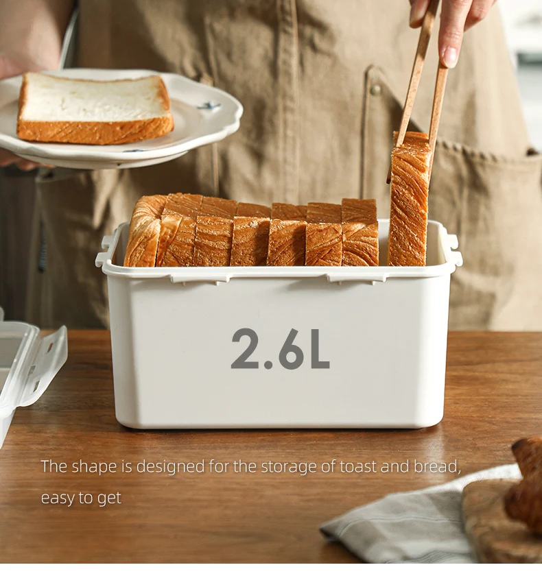 Shimoyama Airtight Plastic Food Safe Bread Toast Fresh Keeping Box