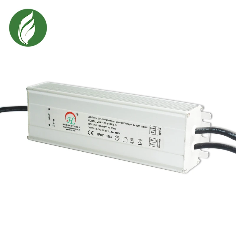 
 Трансформатор питания IP67, постоянное напряжение 0-10 В, с регулируемой яркостью, 12,3 А, 12 В, 150 Вт, светодиодный драйвер по заводской цене  