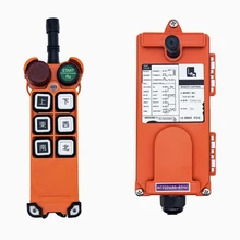 Factory direct supply F21-E1 DC AC 12V 24V 110V 6 buttons 2 speed hydraulic industrial Hoist Crane wireless radio remote control