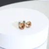 E057-Brown Zircon Stud Earring (1 Piece)