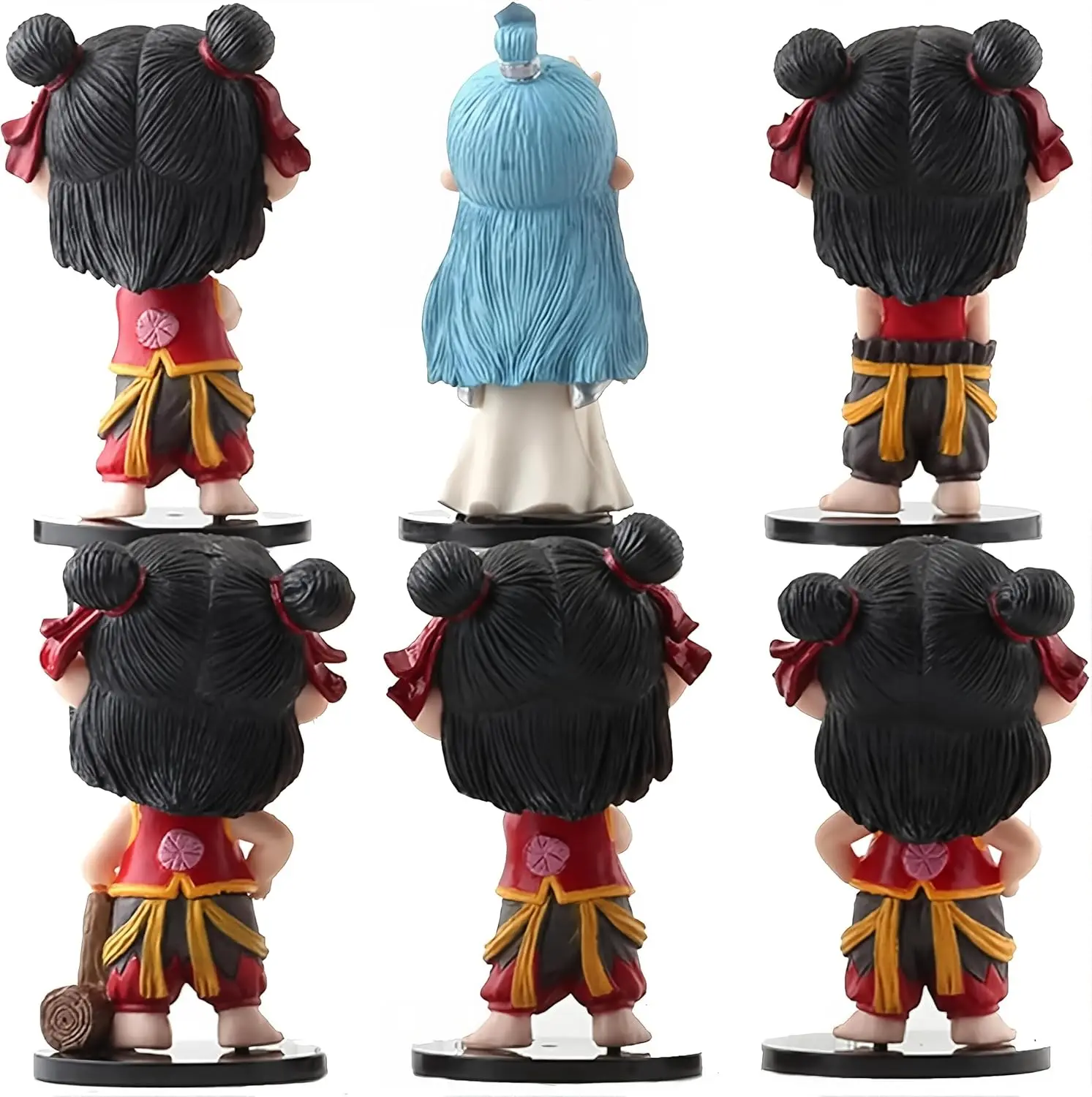 Handcrafted Exquisite Nezha Ao Bing PVC Resin Action Figure Set 6