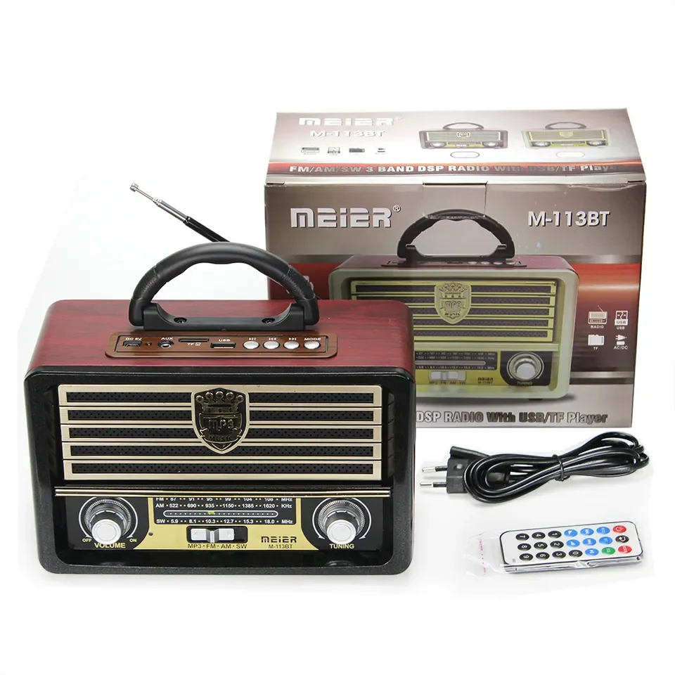 Customizable Vintage Style Portable Rotating Volume Outdoor Retro Radio
