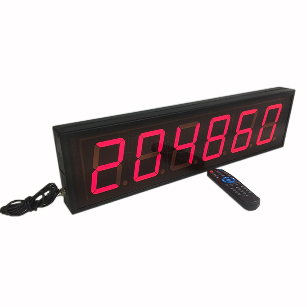 2.3 Inch 6 Digit 7 Segment Indoor Count Up Timer Countdown Digital