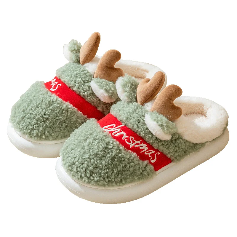 Plush Slipper Christmas Slippers For Women Thick Sole Christmas