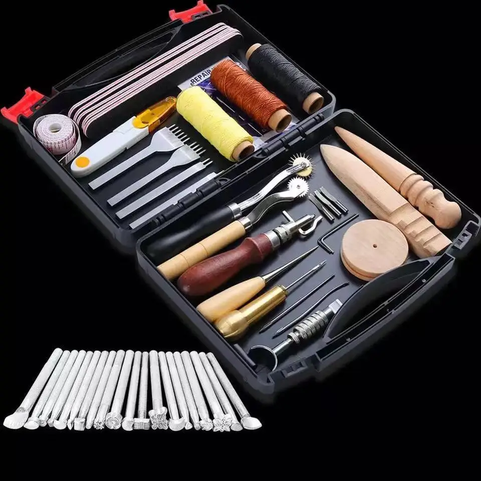 48pcs Leather Tools Kit, Leather Tools And Supplies, Leather