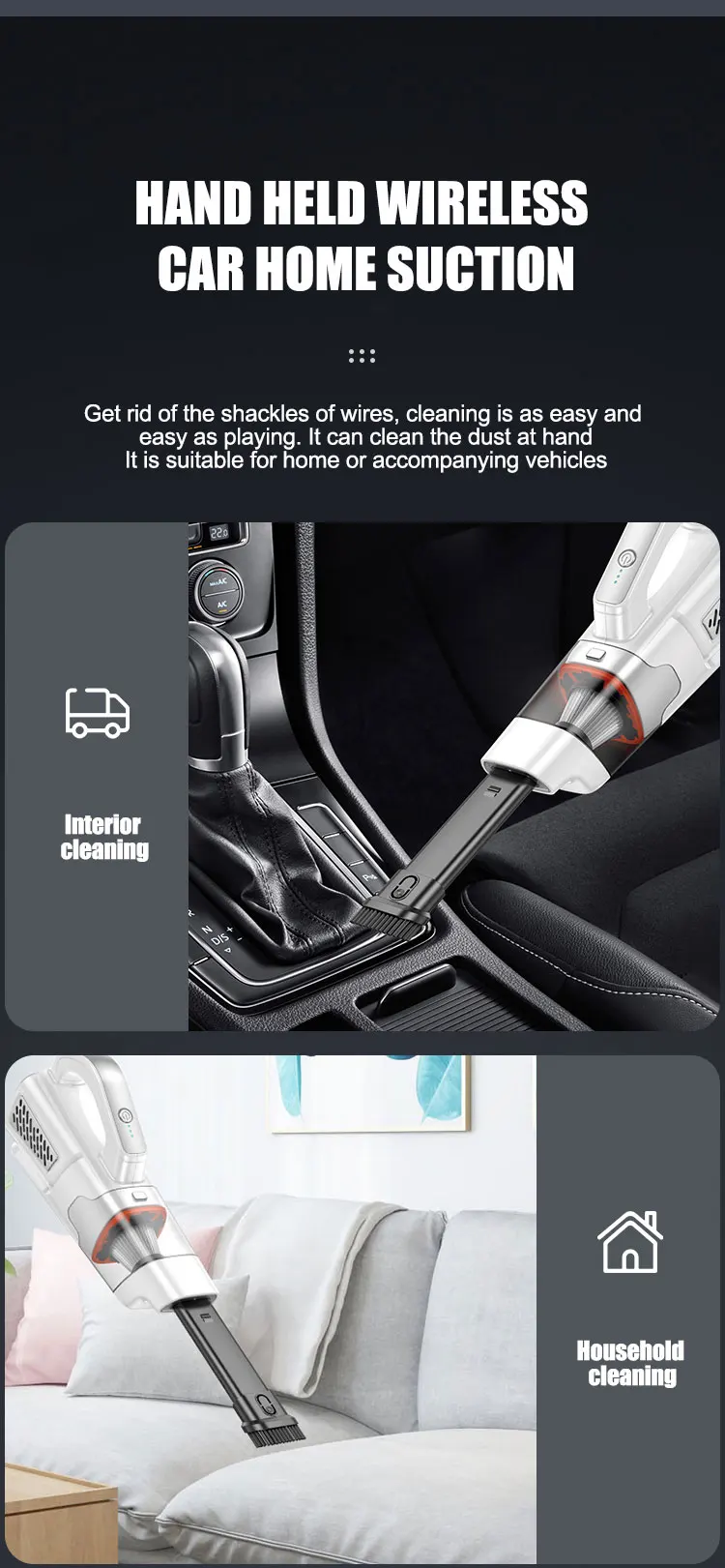 Amazon Best Selling 12000pa Handheld Auto Vacuum Cleaner Car - Buy Auto ...