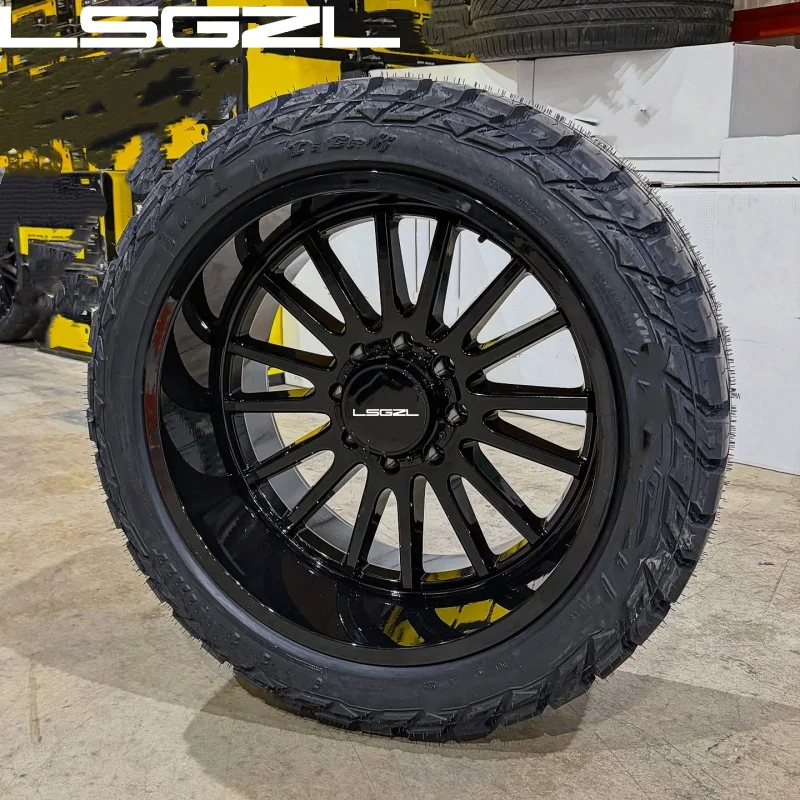 20x10 22x12 24x12 26x16 26x12 22x14 24x12 24x14 26x14 Forged Super Single Truck Wheels 8x170 8x180