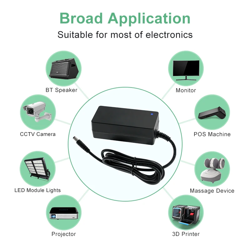 Merryking OEM Factory Universal Desktop Switching Power Supply Ac Dc Adapter 12V 4A 5A 60W 65W Massage Chair Adaptor