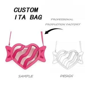 Custom Manufacturer Clear Window Pin Display Ita Backpack Crossbody Custom Ita Bag for Cosplay