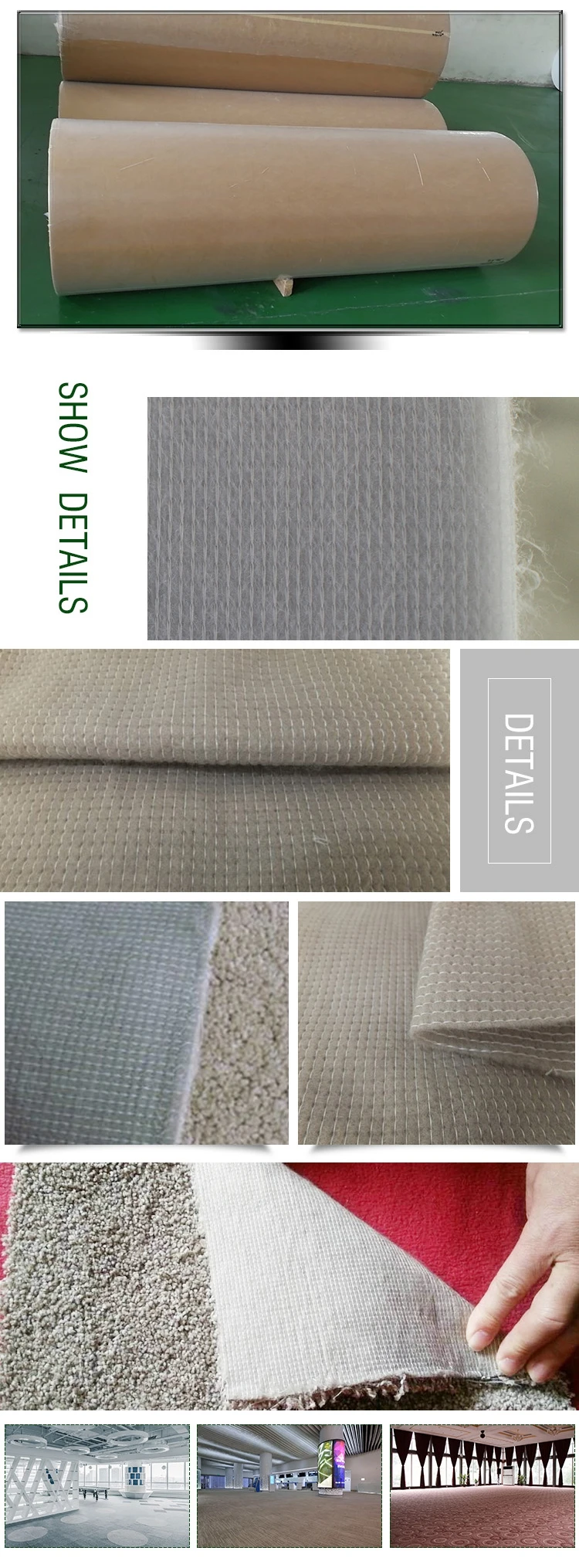 Best Price Super Absorbent Rug Tufting Cloth Carpet Backing Fabric Nonwoven Felt Polyester