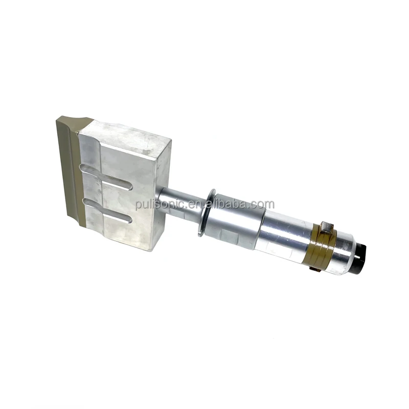20khz 1000W Ultrasonic Welding Transducer With Booster and Steel Horn Piezoelectric Ultrasonic Welder Transducer