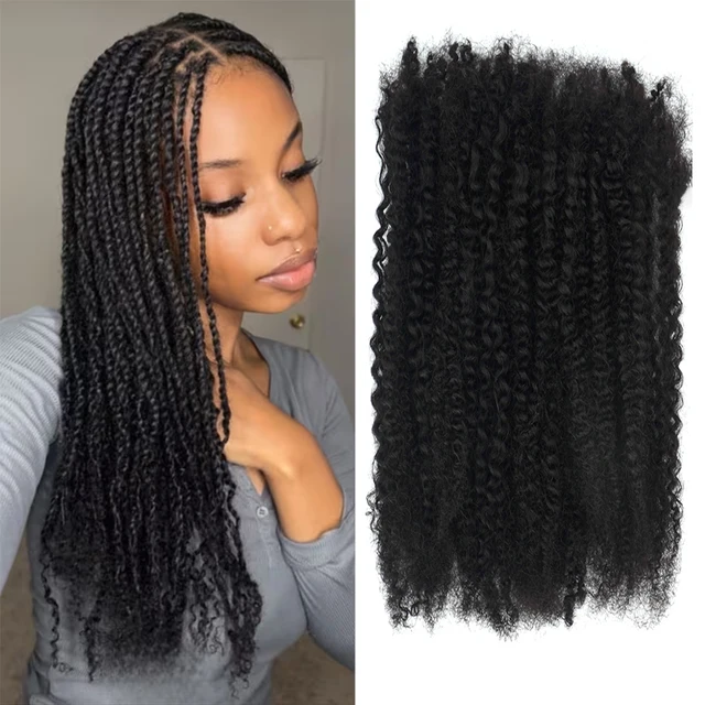 KAMA Crochet Boho Human Braiding Curly Hair Bulk Afro Kinky Bulk Human Hair for Braids