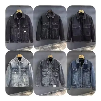 New fashion men's Laser Print Denim jacket Custom street style casual men's denim jacket
