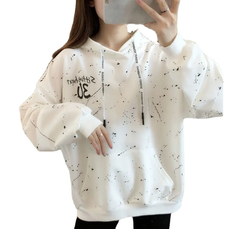 womens casual standing collar loose sweatshirt