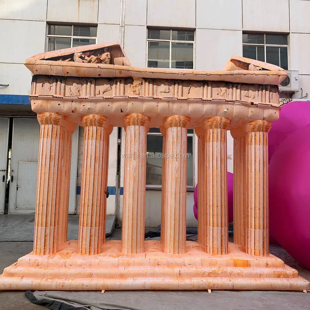 Simulated Building Large Inflatables Greek Temple Decor