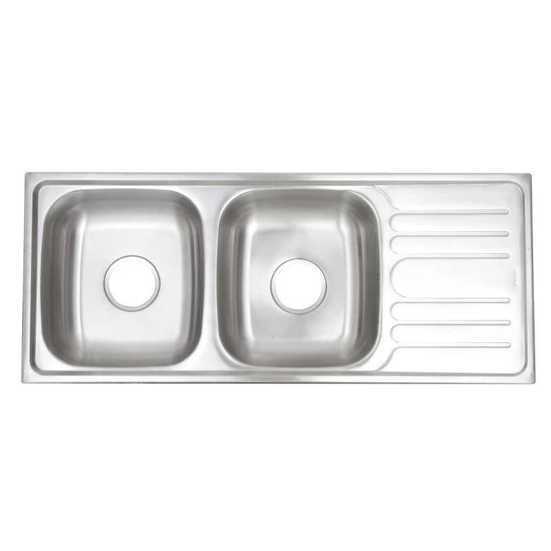 Favorable Price Stainless Steel Double Bowl Topmount Kitchen Sink