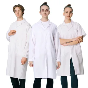 Wholesale Custom Unisex White Lab Coat Uniform Hospital White Coat Medical Student Doctor Nurse Lab Coat