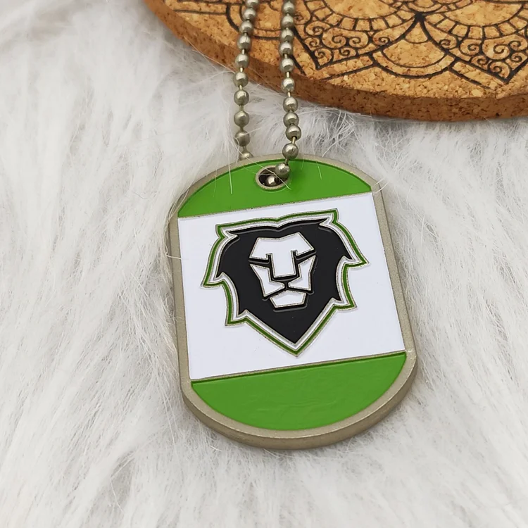 Wholesale bulk cheap stocked custom designs dog tags enamel necklace supplier