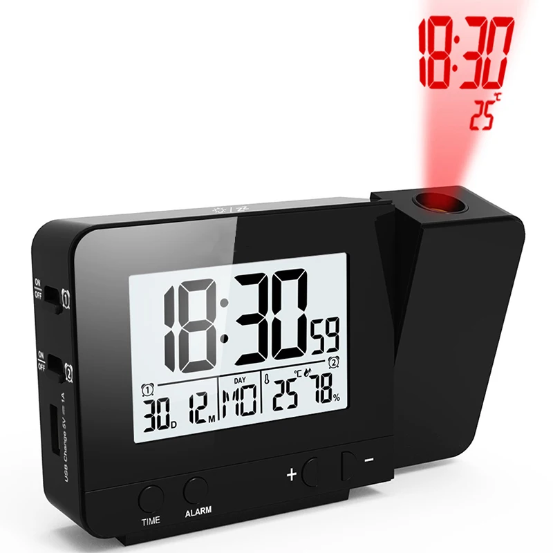 CHEETIE CP133 Infrared Control Sleep Wall Monitoring Time Watch LED Digital Projection Alarm Clock