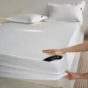 Ice-white fitted sheet