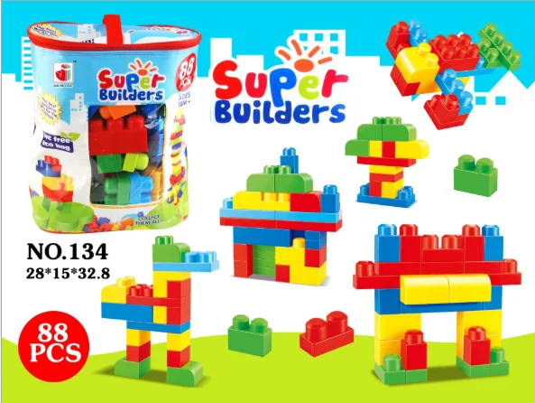 Cheapest 88 Pieces Builders Large Building Blocks Toy Educational Blocks for Kids