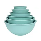 Joyhome Colorful Kitchen Plastic Packing Bowls 6pcs/set Large Mixing Salad Bowl With Pp Lid
