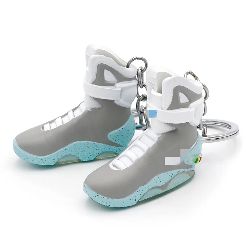 Dropshipping Sneaker Shoe Keychain Back to Future 3D Mini Sneaker Bred Banned Sports Shoe Sneaker Keychains