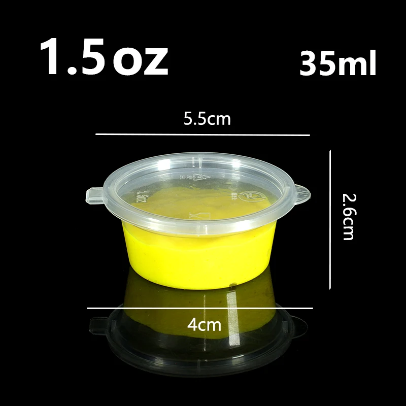 New Design Dipping Sauce Cups Sauce Cup With Lid 1.5oz Cup Mini Pla