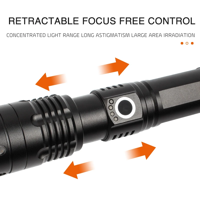 1000lm 5v Multi Function Tactical with Power Display Function Rechargeable Mobile Power Bank Led Flashlight Torch