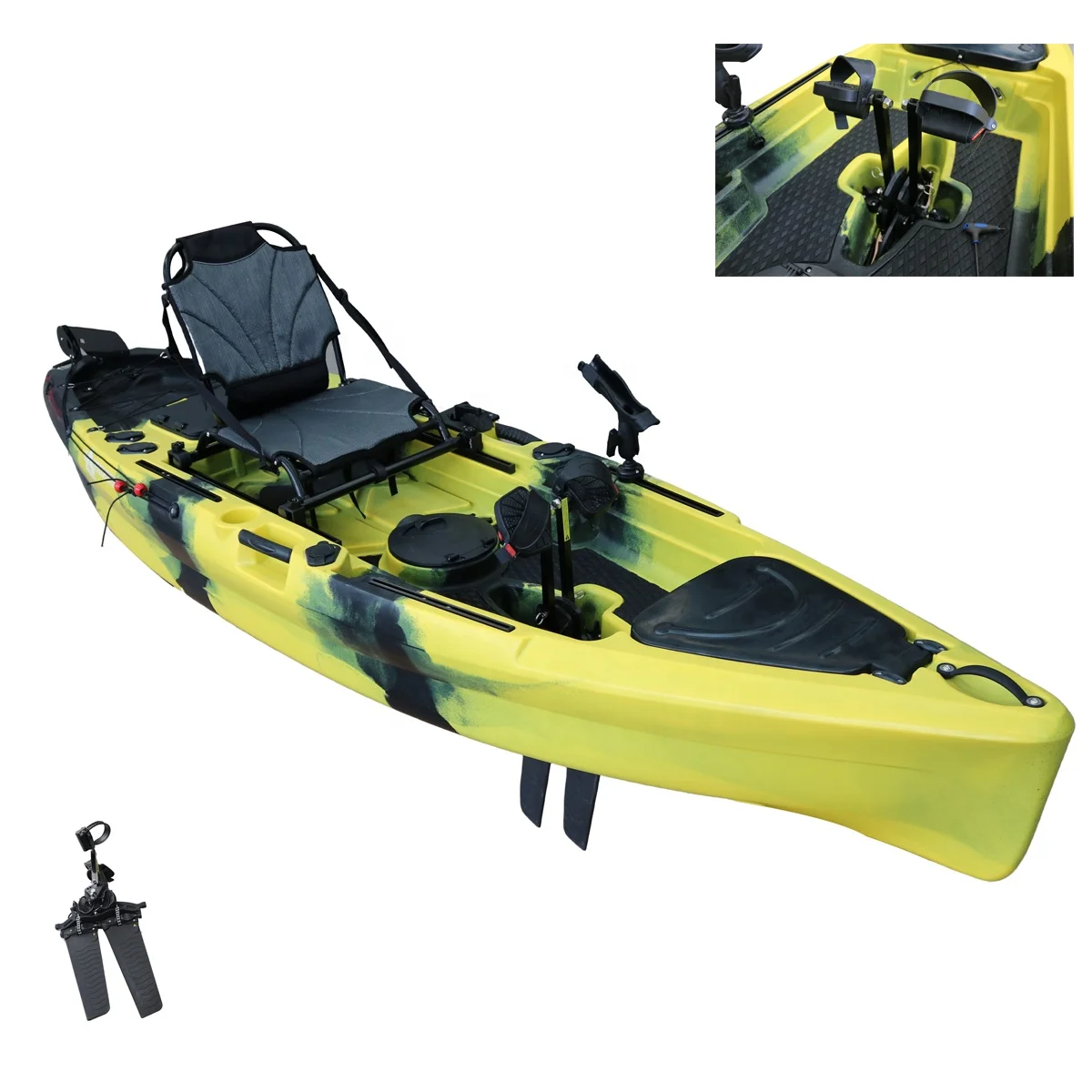 カヤック　ブラック40 Boat55 新品 カヤック 2人乗り フィッシング ダブルカヤック 1-3