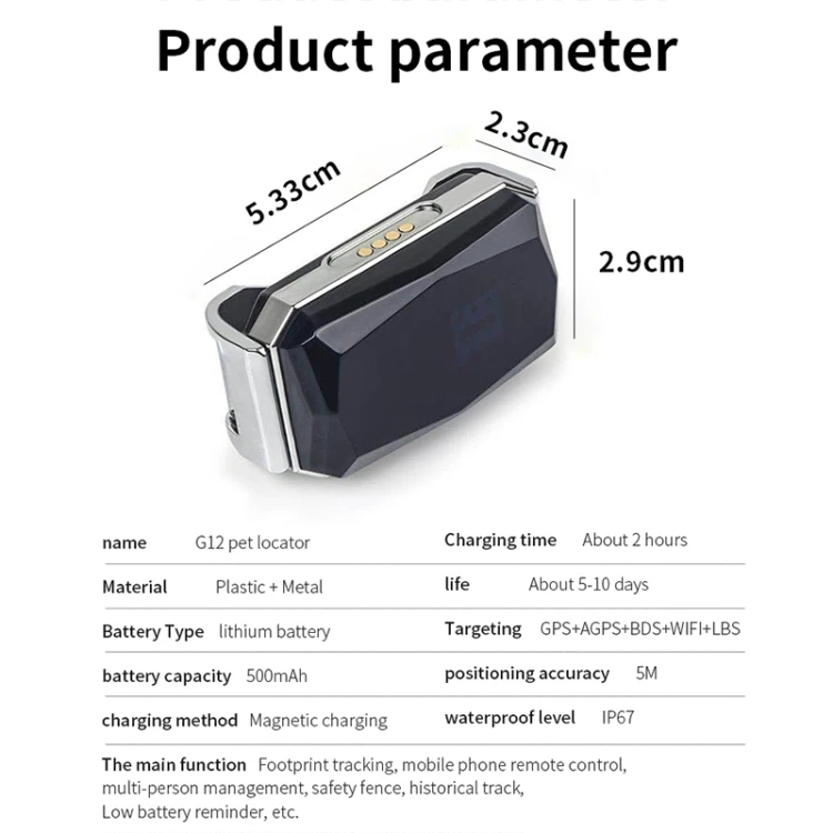 Factory Price G12 Ip67 Waterproof Pet Gps Tracker Dog Locator,Gps Pet ...