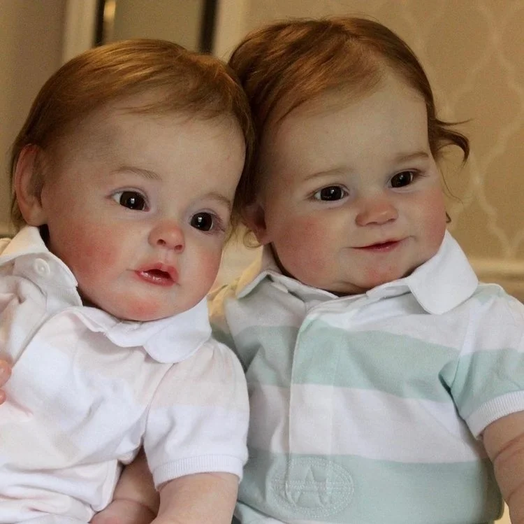 Non Toxic Toddler American 3d Skin Silicone Vinyl Reborn Dolls Twins