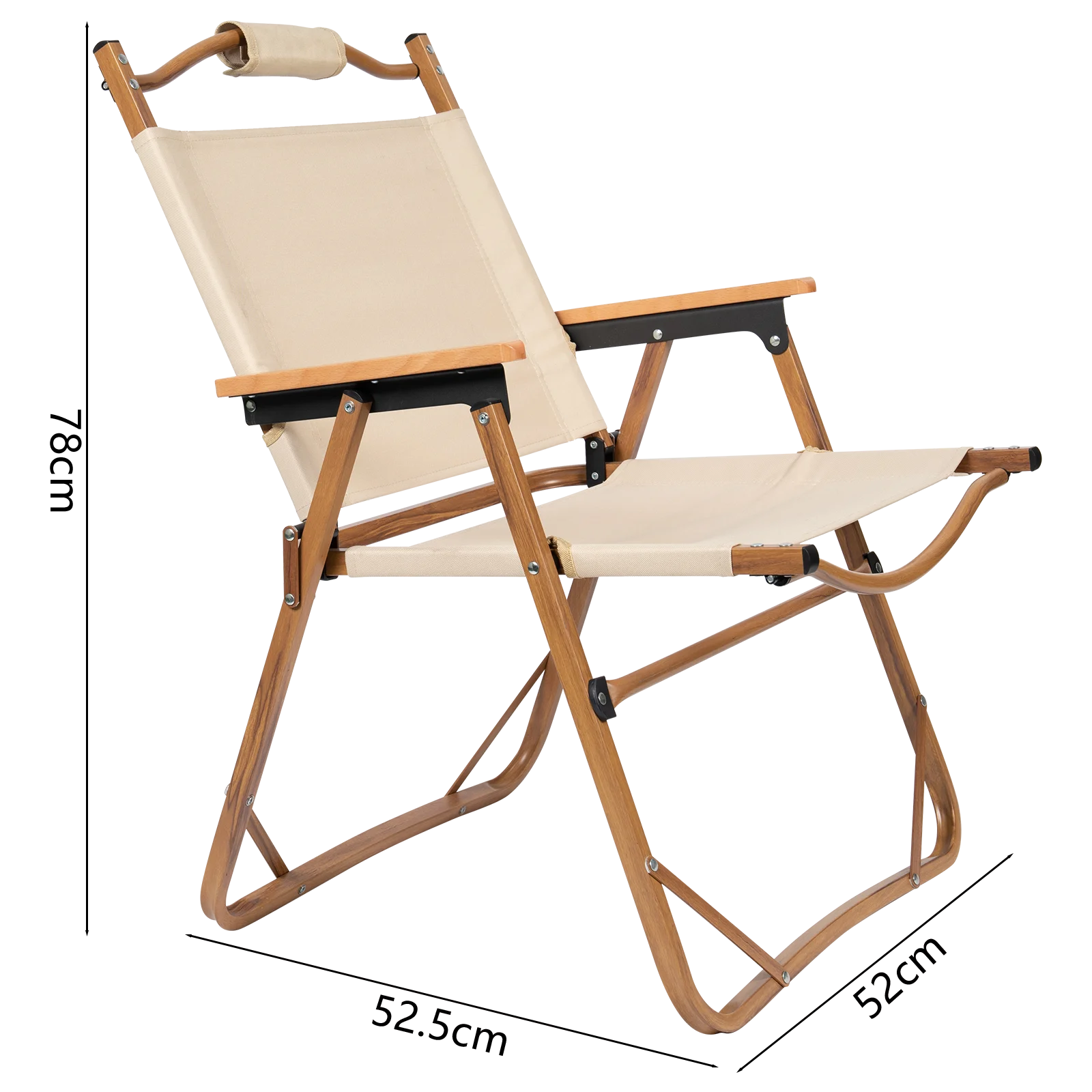 Tragbarer Klappbarer Holz-Campingtisch und Stuhlset fr  Outdoor-Garten-Dinner-Partys Vintage Holz-Klapptisch
