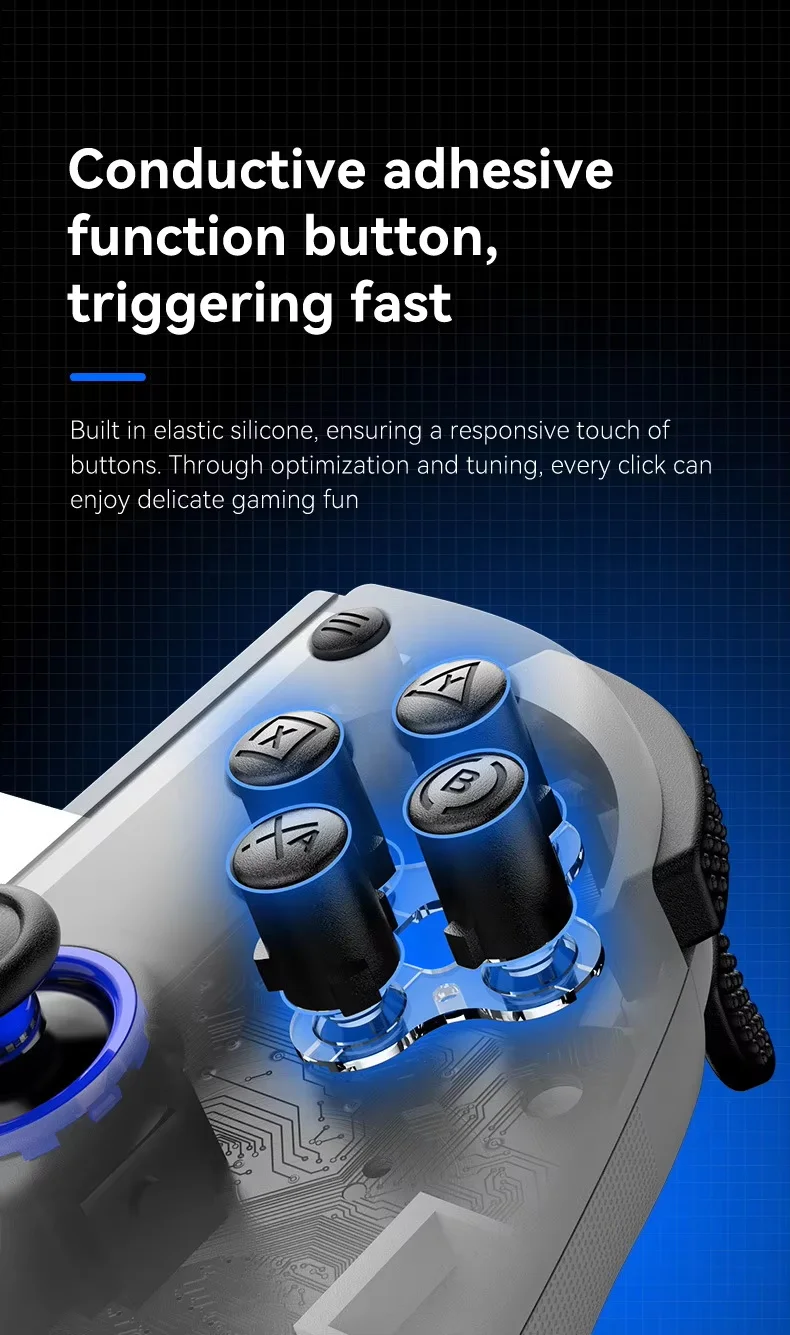 Mobile Gaming D11 Stretch Game Controller Gamepad Hall Trigger for Switch PC Android IOS BT Gaming Controller for Mobile Phone