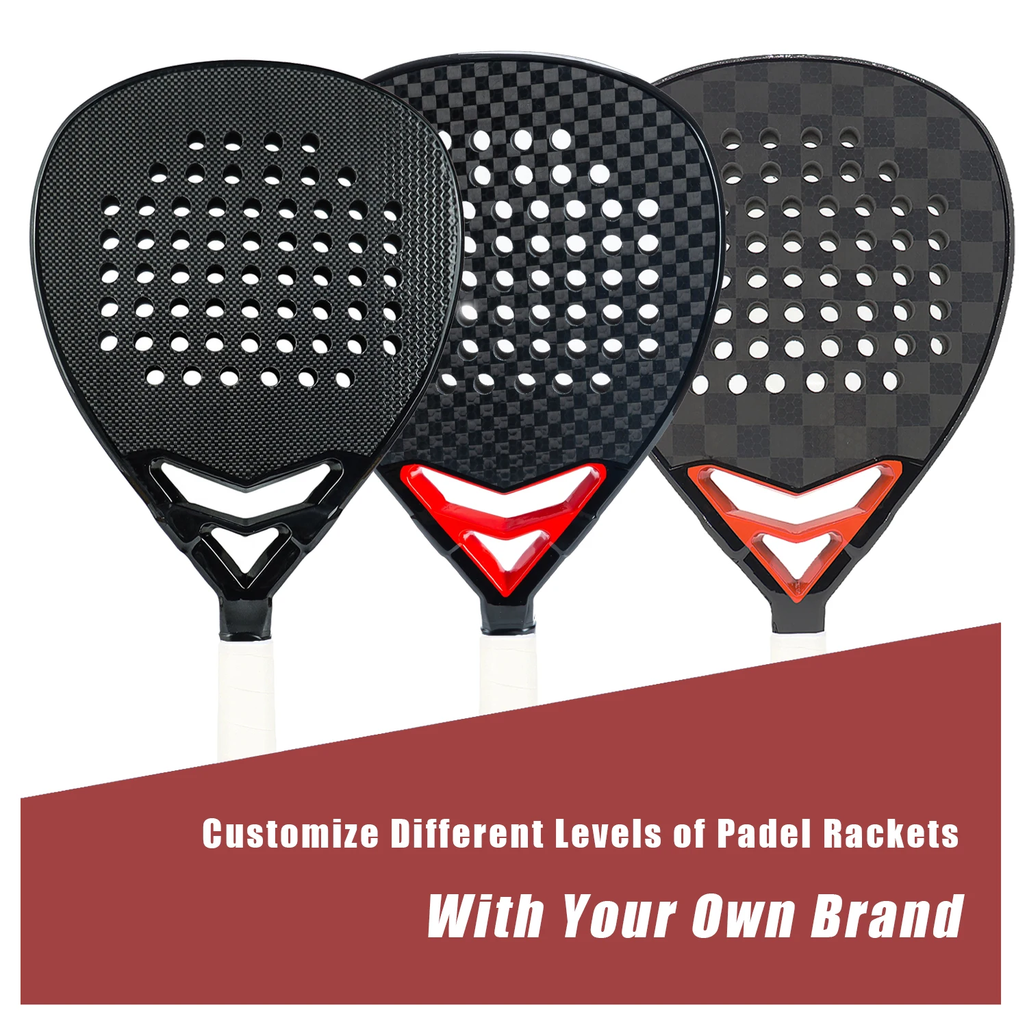 Ready to Ship Advanced Professional Diamond 18K Carbon Padel Racket Premium Padel Shovel with Polyester Net Material