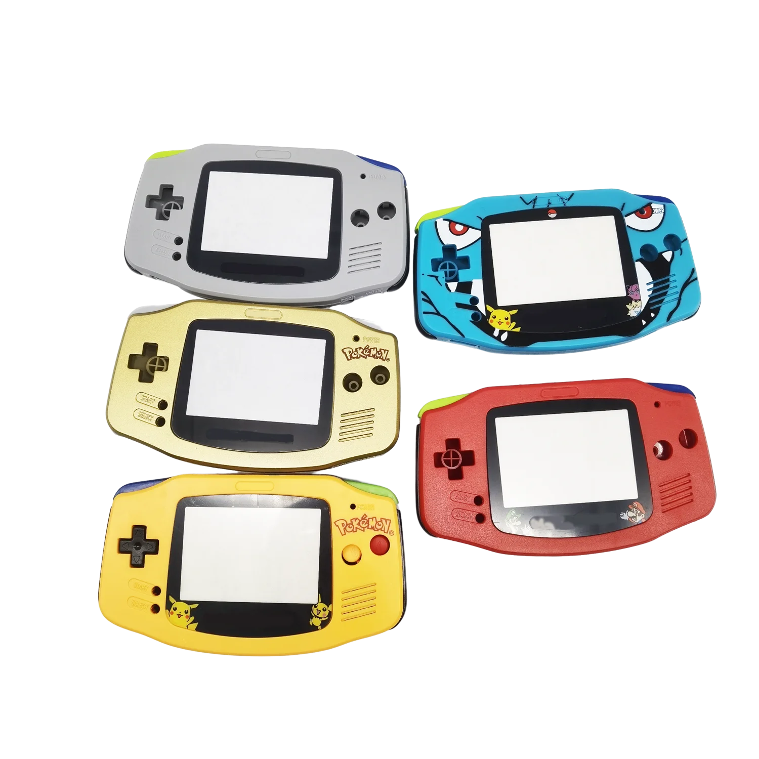 Housing for Nintendo GBA GameBoy Advance Shell Screen Pokemo Yellow Pikachu