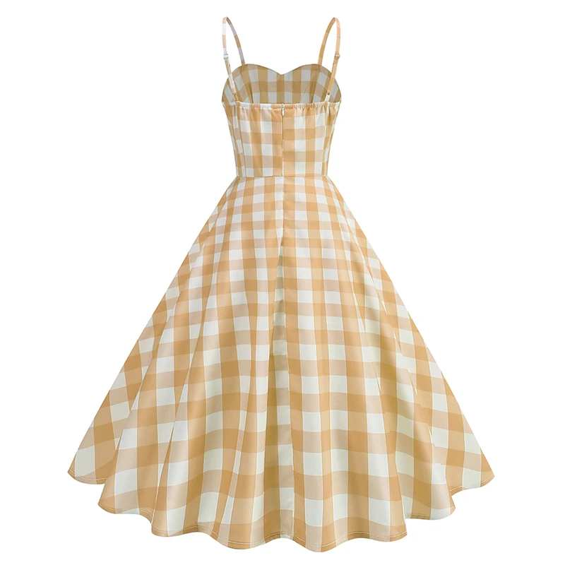 Retro Summer Dress Women Robe Swing Spaghetti Straps Plaid Backless 50S 60S Vintage Pinup Rockabilly Dress| Alibaba.com Retro Summer Dress Women Robe Swing Spaghetti Straps Plaid Backless 50S 60S Vintage Pinup Rockabilly Dress| Alibaba.com
