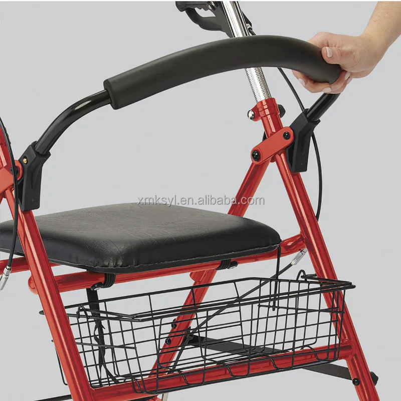 Foldable Frame  Walker with 4 Wheel  with Bag  Folding Shopping Cart Disabled Elderly manufacture