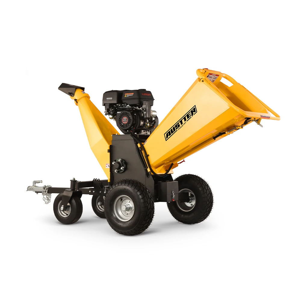 AUSTTER 15Hp Gasoline Tree Branch Adjustable Woodchipper Crusher Wood Chipper Shredder