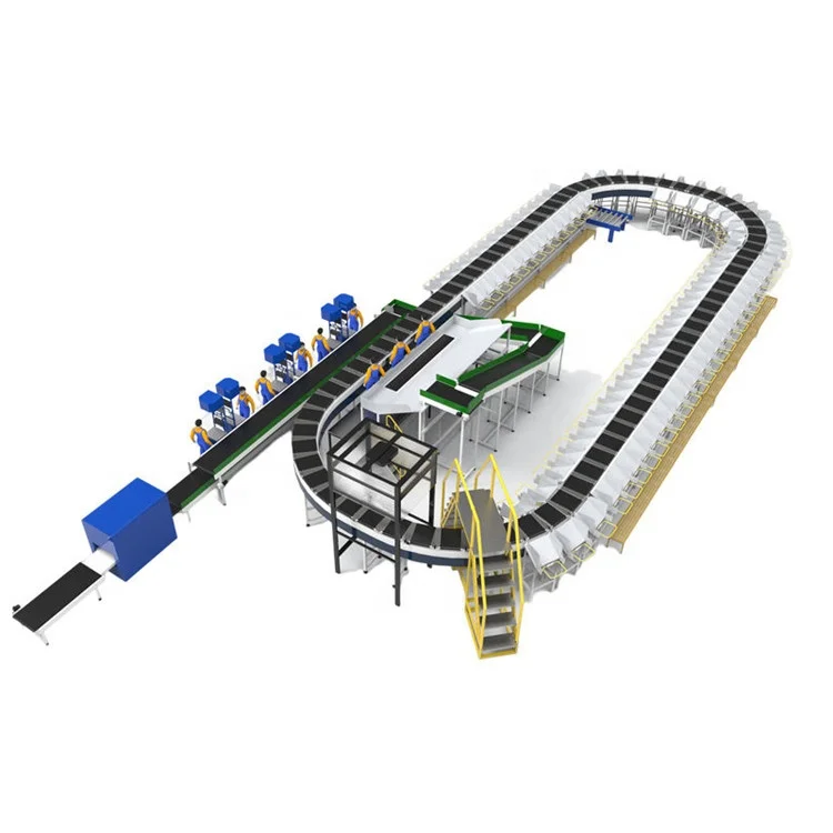 DWS Parcel Sorting Machine Linear Cross Belt Sorting Conveyor Widely Used for Clothes/ Books Sorting  Conveyor