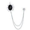 Black Gem with Silver Base