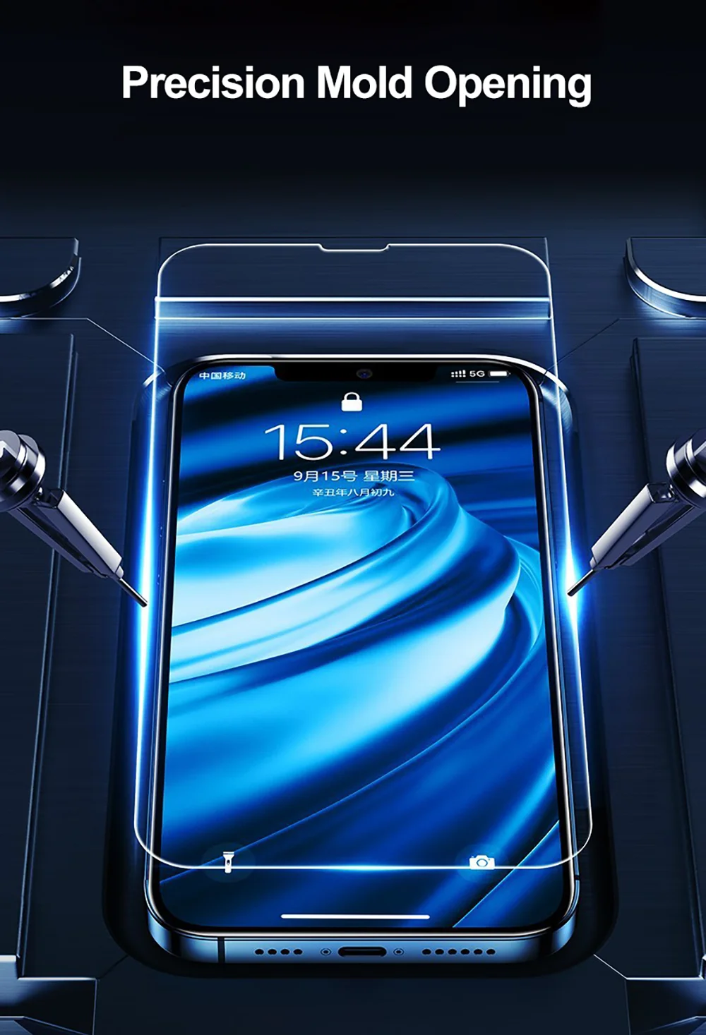 product laudtec premium screen protector for iphone 17 double shatterproof tempered glass easy installation frame 9h hardness-3