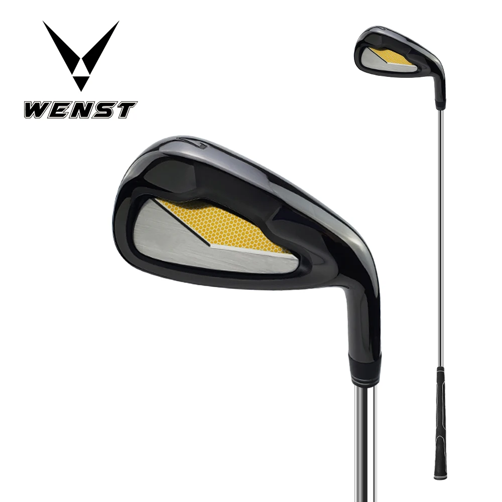 OEM WENST 右手用PVD 黑色电镀不锈钢高尔夫铁杆套装石墨钢杆身便携式铸造球杆定制高尔夫| Alibaba.com
