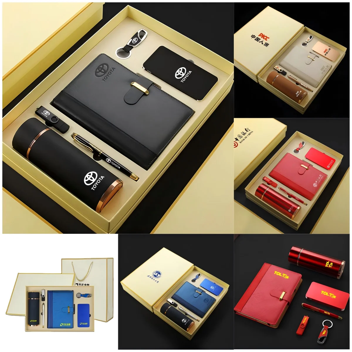 Customized Logo OEM Notebook Pen Latest Gadgets Promotional Novelty Office Business Gifts Customized Diary Valentine Gift Sets