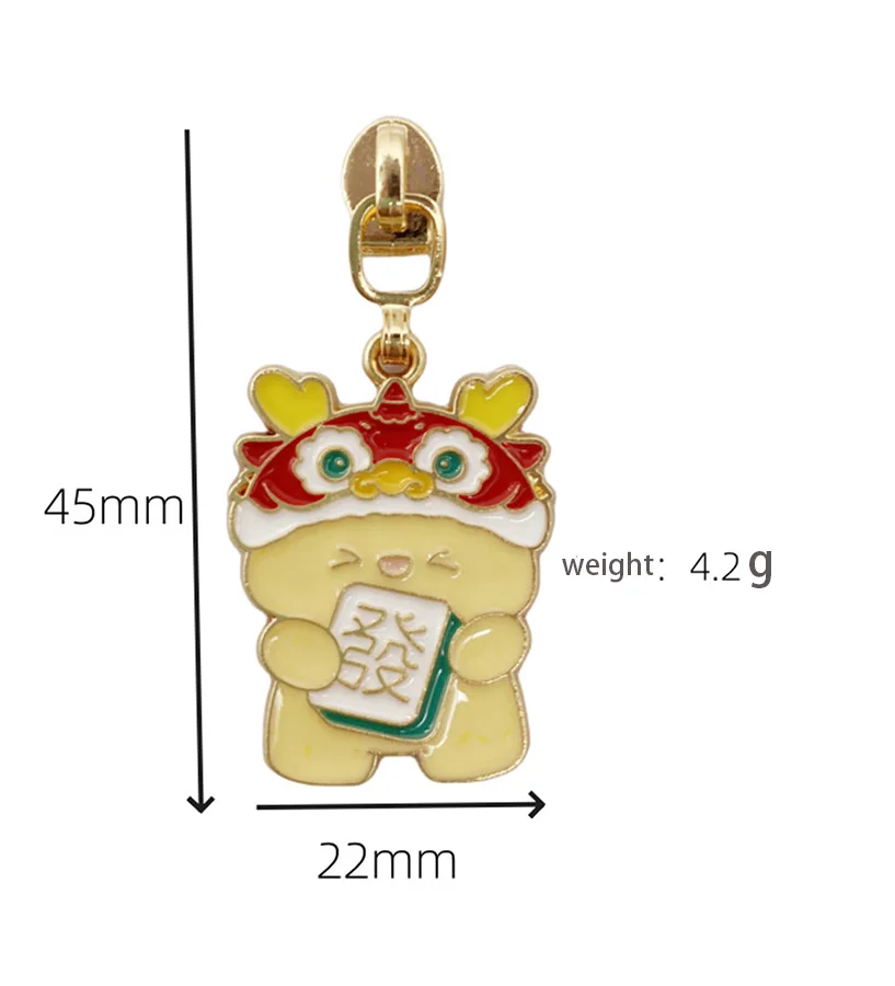Hengda Factory Customized  alloy Zipper Puller for Kids Round Zipper Puller Color Metal3 Zip Slider