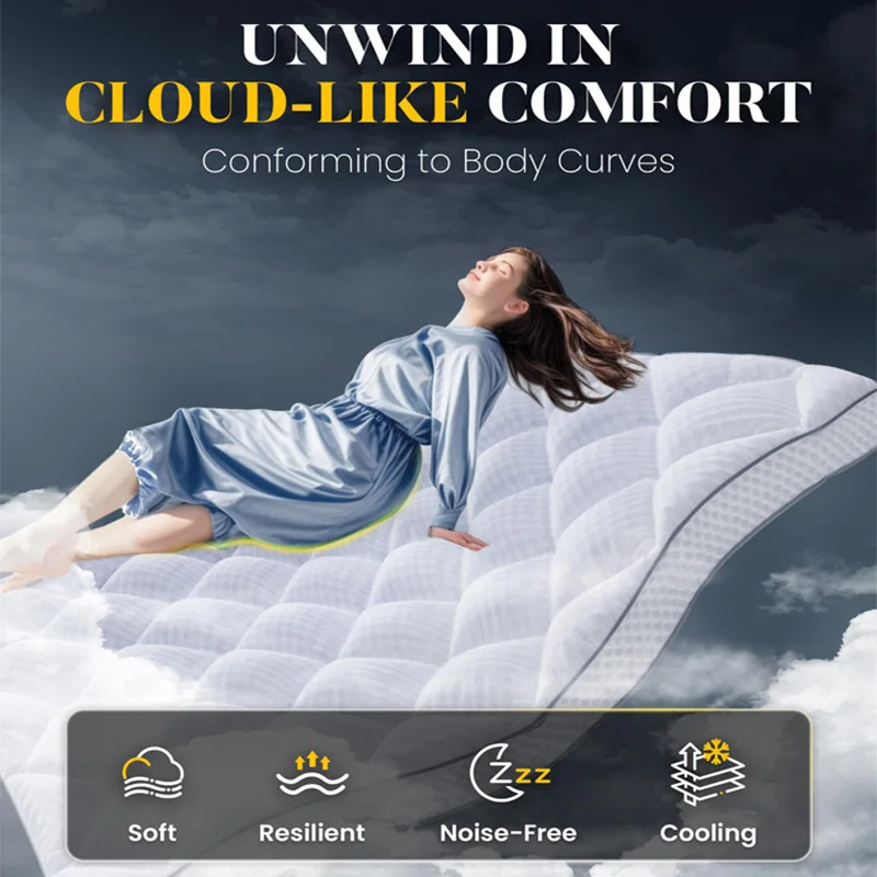 3D Air Mesh Mattress Pad Detail 3D air mesh mattress pad breathable side structure close-up