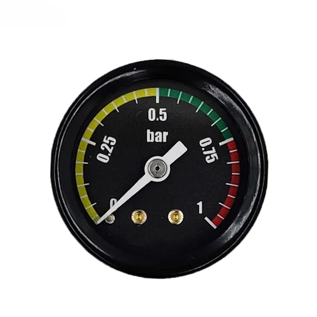 Best Seller Black Iron Cover Colorful 1Bar Pressure Gauge Sealed Manometer